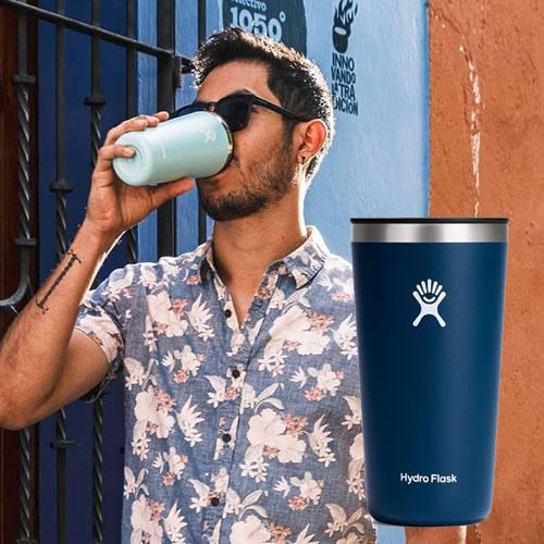 Hydro Flask Stainless Steel All Around Tumbler with Lid, Indigo