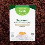 Amazon Fresh 50-Count Espresso Medium Roast Aluminum Capsules as low as...