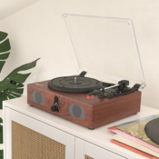 AmazonBasics Desktop Turntable Record Player $19.99 (Reg. $70) - With Built-in...