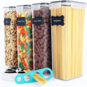Chef's Path Tall Airtight Food Storage Containers, 2.8L, 4-Pack $19.99...