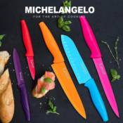 MICHELANGELO 10-Piece Knife Set with Sheath Covers $9.99 (Reg. $13) - $1.99/Knife...