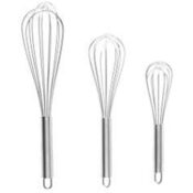 Classic Cuisine Wire Whisk 3-Piece Set (Stainless Steel) $7 (Reg. $10.95)...