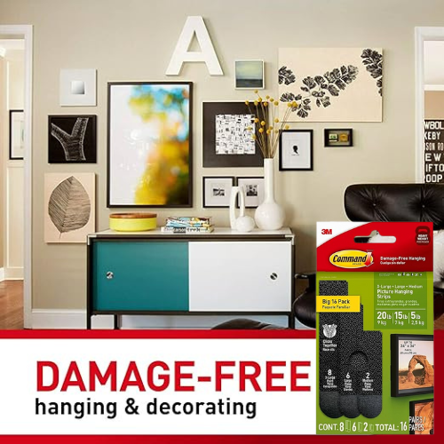 Command HeavyDuty Picture Hanging Strips, 16Pair Mixed Pack 18.12