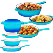 Enameled Complete Chef Cast Iron 5-Piece Cooking Gift Set $73.09 After...