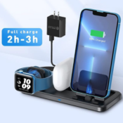 Foldable 3-in-1 Wireless Charging Station $15.19 After Coupon (Reg. $21)...
