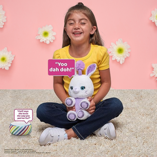 Fuzzible Friends 10" Fluff The Bunny Plush Interactive Light Up Toy 7.88 (Reg. 10.91) Works