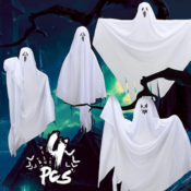 Halloween Ghosts Decorations 4-Count Set $12.98 (Reg. $26) - $3.25 each