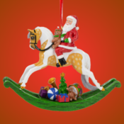 Santa Ornament Rocking Horse $4.79 (Reg. $18) - LOWEST PRICE - 1K+ FAB...