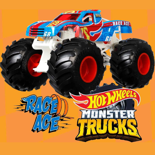 Hot Wheels Oversized Race Ace 1:24 Scale Die-Cast Toy Monster Truck $12 ...