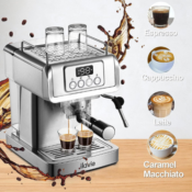 Stainless Steel Espresso Coffee Machine $105 After Code (Reg. $300) + Free...
