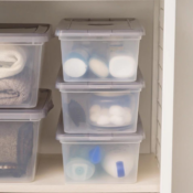 IRIS Snap Top Plastic Storage Box in Clear w/ Gray Lid, 10 Pack $27 (Reg....