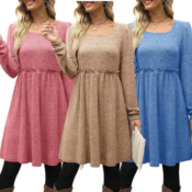 Women's Winter Long Sleeve Dress $17.74 After Coupon + Code (Reg. $36)...