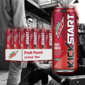 Mountain Dew 12-Pack Kickstart Fruit Punch as low as $10.20 Shipped Free...