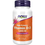 Now High Potency Vitamin D-3 1,000 IU Softgels, 180-Count as low as $3.10/Bottle...