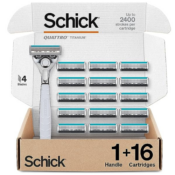 Schick Quattro Titanium Men's Razor w/ 16-Refill as low as $18.52 After...