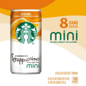 Starbucks 8-Count Frappuccino Coffee Drink Caramel $7.98 (Reg. $11) - 99¢/6.5...