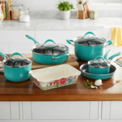 The Pioneer Woman 10-Piece Frontier Speckle Aluminum Cookware Set $59 Shipped...