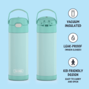 Thermos Funtainer Vacuum Insulated Bottle with Wide Spout Lid, 16 Oz $12.49...