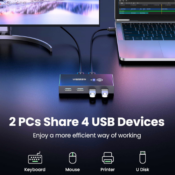 UGREEN USB 3.0 4-Port Switch Selector $17.99 (Reg. $40)