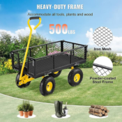 Heavy Duty 500-Pound Capacity Steel Garden Cart $80 After Coupon (Reg....