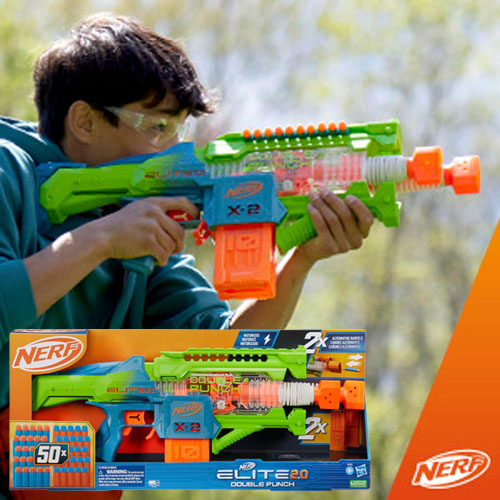 The NERF ELITE 2.0 DOUBLE PUNCH is the BEST EVER. 