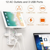 12 Outlet + 3 USB Surge Protector Power Strip $10.79 After Code (Reg. $20)...