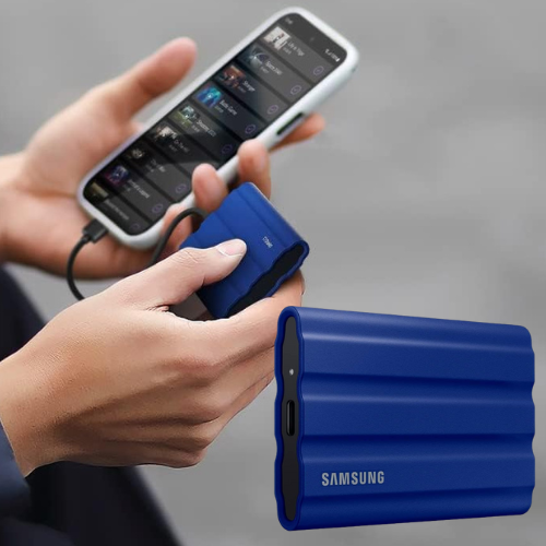  Samsung T7 Shield Water Resistant SSD Portable Hard Drive 1TB -  Black : Electronics