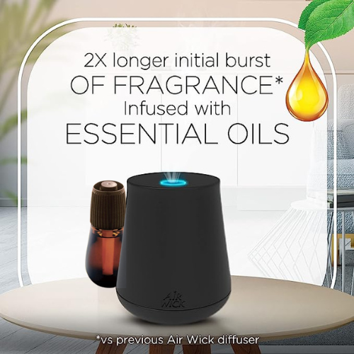 Air Wick Essential Mist Starter Kit w/ Oil Diffuser & Refill, Pumpkin