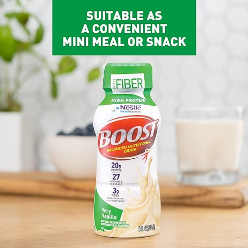 Boost 24Pack High Protein with Fiber Complete Nutritional Drink (Very Vanilla) as low as 20.39