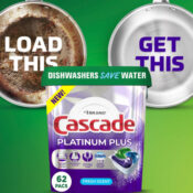 Cascade Platinum Plus ActionPacs Dishwasher Detergent Pods, Fresh Scent,...