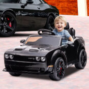 Dodge Challenger 12V Kids' Electric Powered Ride-on-Car with Remote (Black)...