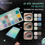 Create captivating and vibrant eye looks with this 18 Colors Eyeshadow...