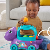 Fisher-Price Toddler Learning Toy Poppin’ Triceratops Dinosaur Pull-Along...