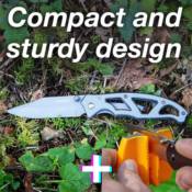 Gerber Gear MIni Folding Pocket Knife + Smith's 2-Step Knife Sharpener...