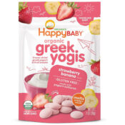 Happy Baby Organics Greek Yogis Freeze-Dried Greek Yogurt (Strawberry/Banana)...