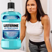 Listerine Ultraclean Oral Care Antiseptic Mouthwash, Cool Mint, 1.5-Liter...
