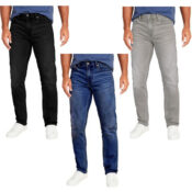 Mens Washed Stretch Denim Jeans, 3-Pack $29.99 Shipped Free (Reg. $88.50)...