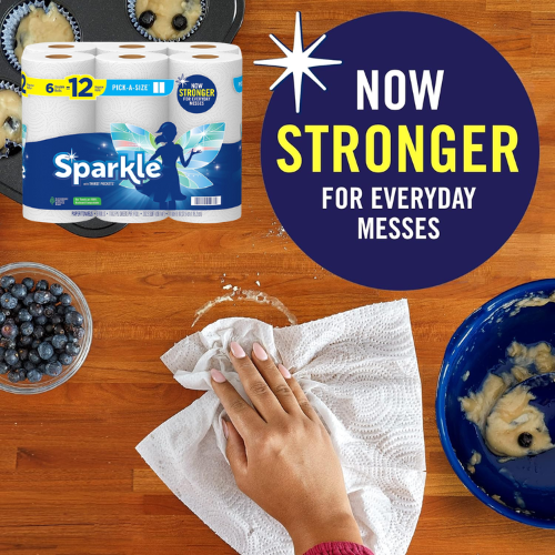 Sparkle 6 Double Rolls PickASize 2Ply Paper Towels as low as 6.19