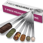 Stainless Steel Measuring Spoons 7-Piece Set with Leveler $4.75 After Coupon...