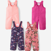 The Children’s Place Toddler Girls Print Snow Overalls from $13.99 (Reg....