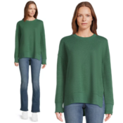 Time and Tru Women’s High Low Pullover Sweatshirt $10 (Reg. $13) - 8...