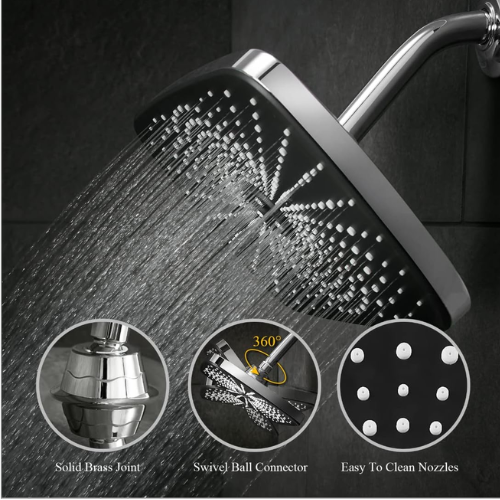 Veken 12" Rain Shower Head with AntiClog Nozzles 11.99 After Coupon