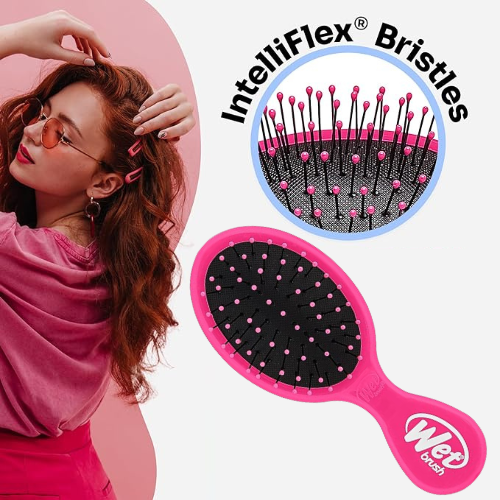 Wet Brush Mini Detangler Hair Brush - Pink