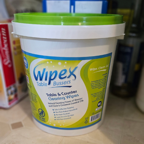 Wipex Table Bussers - Natural Surface Cleaner Wipes, Clove & Cinnamon