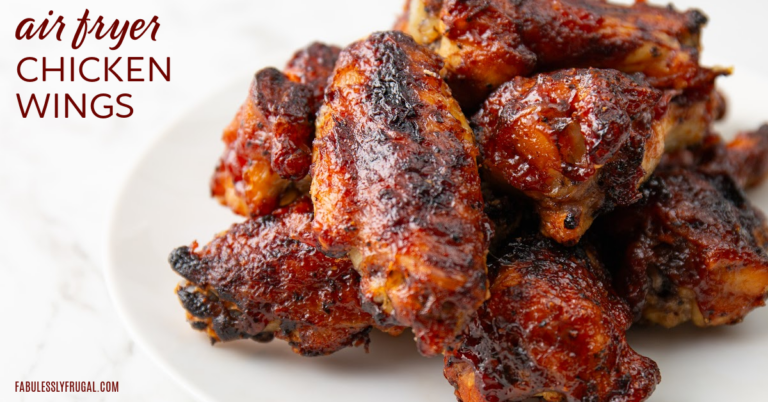Quick & Easy Air Fryer Chicken Wings Recipe - Fabulessly Frugal