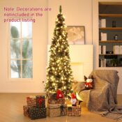 Artificial Pencil Pre-Lit Holiday Tree, 7.5 Ft $129.99 After Coupon (Reg....