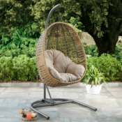 Better Homes & Gardens Outdoor Hanging Wicker Egg Chair w/ Stand $159...