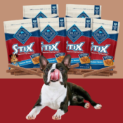 Blue Buffalo Stix 6-Pack Soft-Moist Dog Treats, Chicken Recipe 5-Oz Bag...