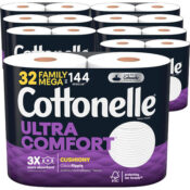Cottonelle Ultra Comfort Family Mega Rolls Toilet Paper, 32-Count as low...