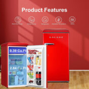 Retro Compact Refrigerator, Red $97 Shipped Free (Reg. $230) - FAB Ratings!